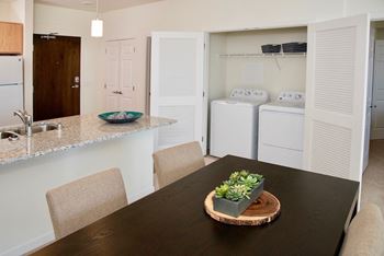 In-home full-size washer and dryer included